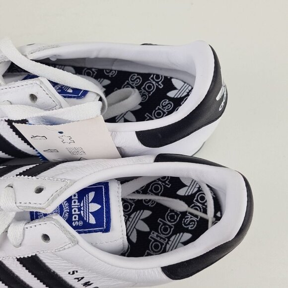 adidas Originals SAMOA Lea White Black Mens Shoes Lthr Sneakers Size 7.5 - Picture 8 of 11
